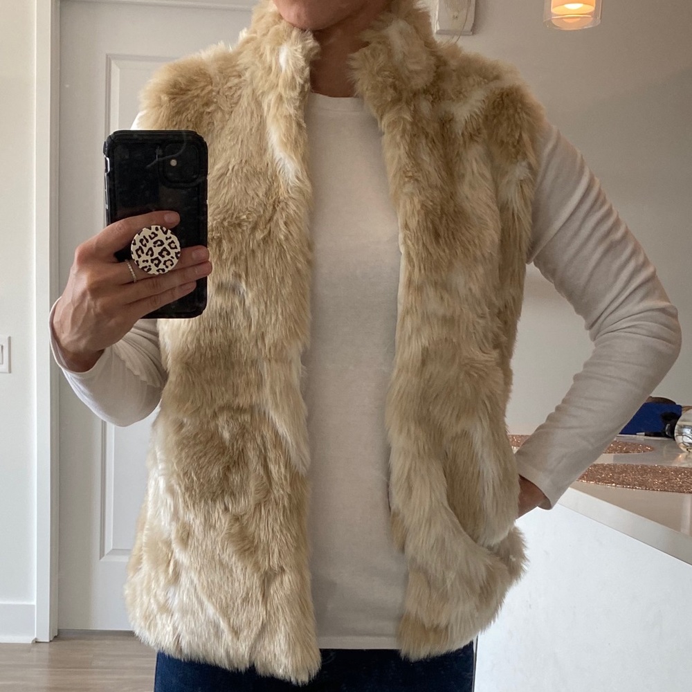 Cream Faux Fur Vest